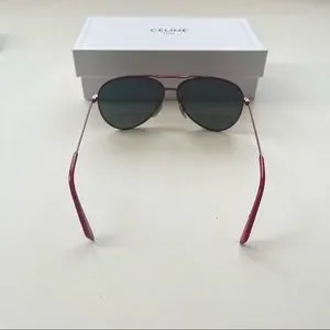 Celine 59mm Shinny Red & Green Pilot Sunglasses New Comes With Box, Case & Cloth Celine | Accessories | Celine 59mm Shinny Red Green Pilot  main image 3